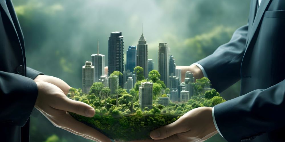 IMAGE SHOWN AS Building a Sustainable Business for the Future.