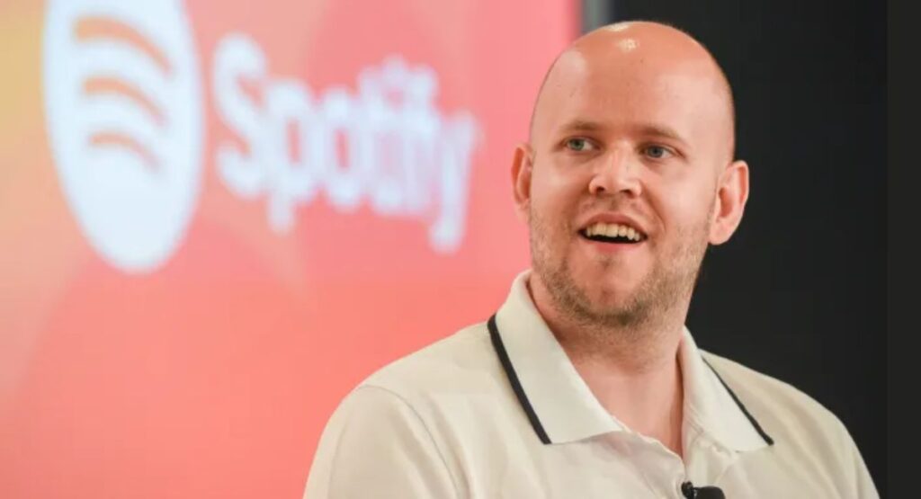 image shown as the Daniel Ek’s Spotify CEO